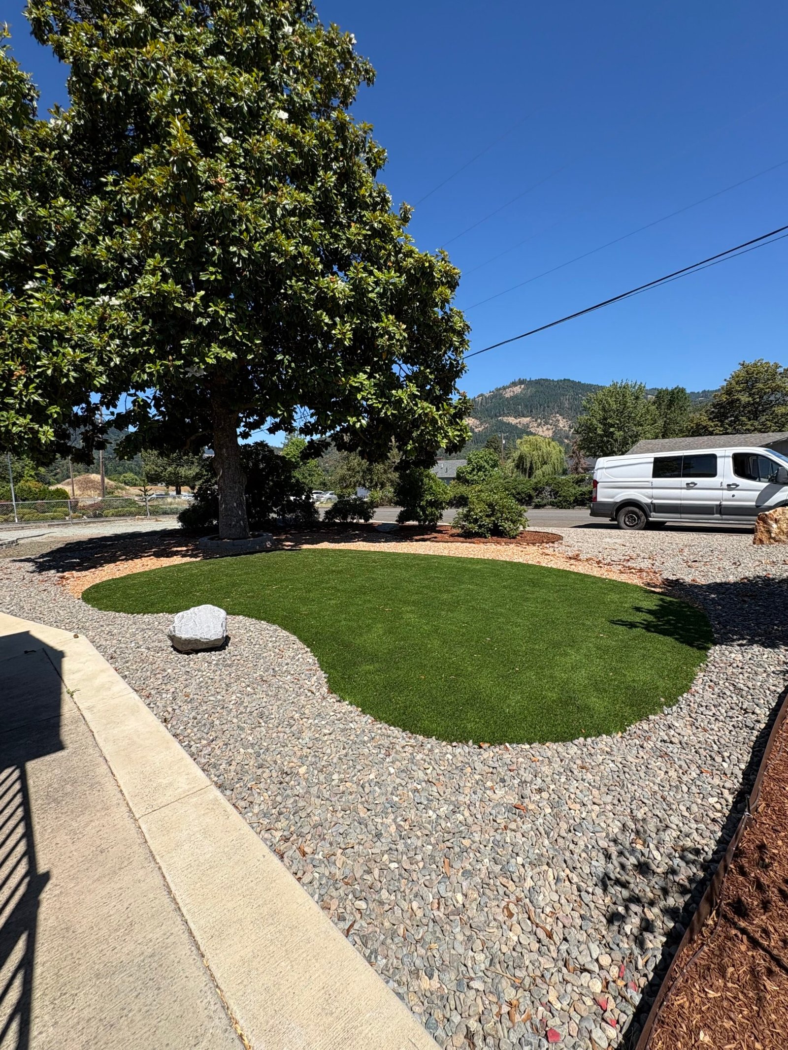 Front yard turf installation